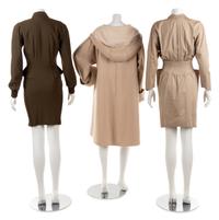 Three Thierry Mugler Dresses and Coat, 1980s