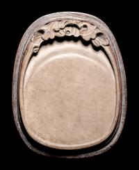 Two Chinese Inkstones and Covers