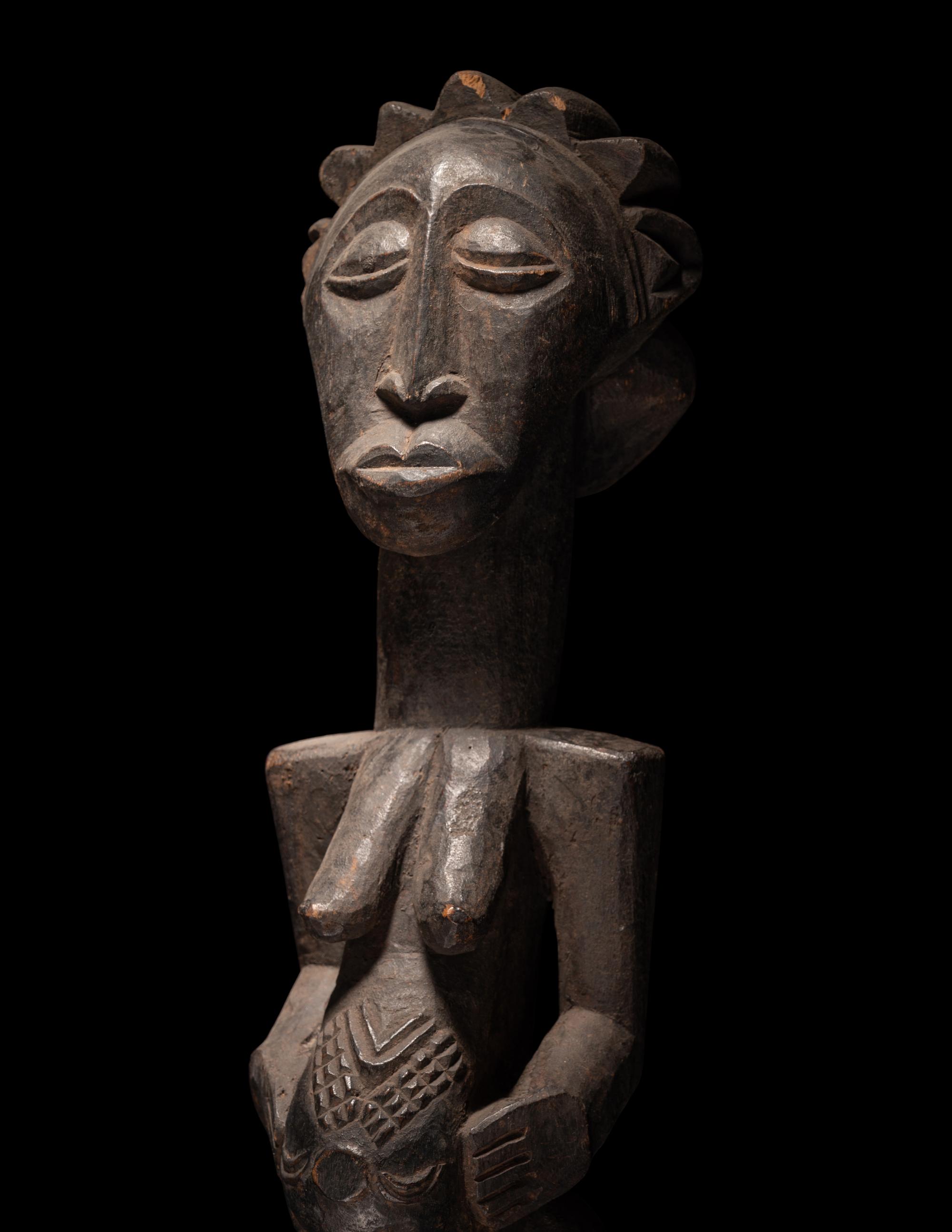 Three African Wood Figures