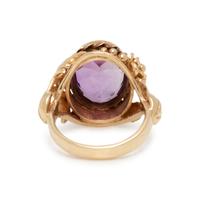 YELLOW GOLD AND AMETHYST RING