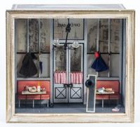 A Narcissa Thorne Diorama Height 14 x width 17 x depth 6 1/2 inches.
