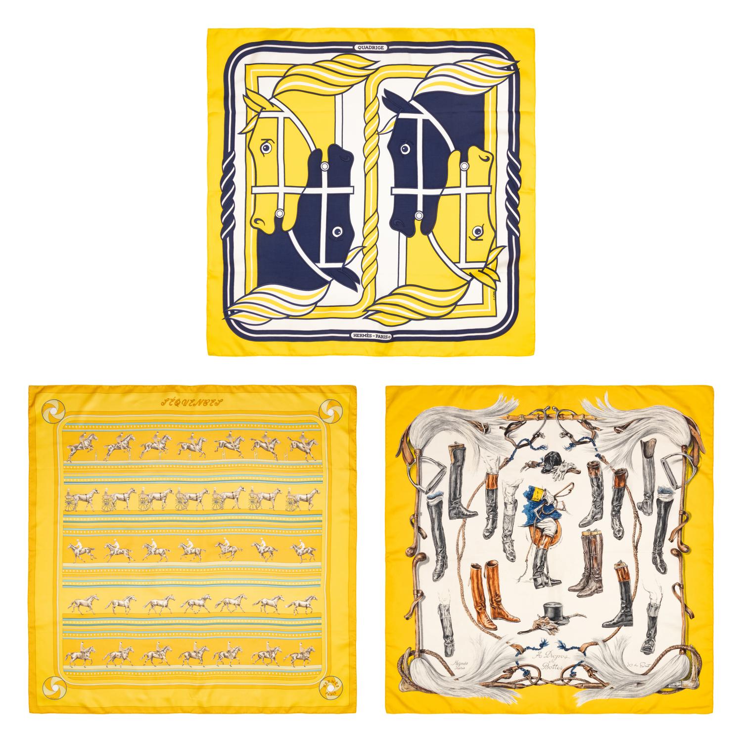 Three Hermès Scarves