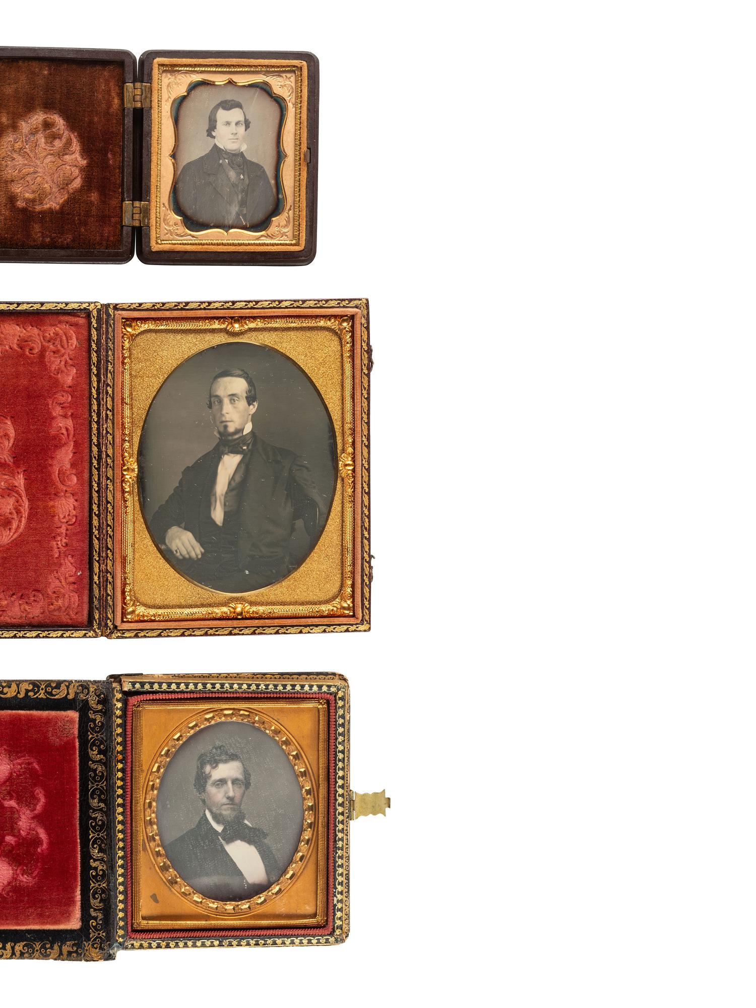 [EARLY PHOTOGRAPHY]. 11 assorted daguerreotypes of men.