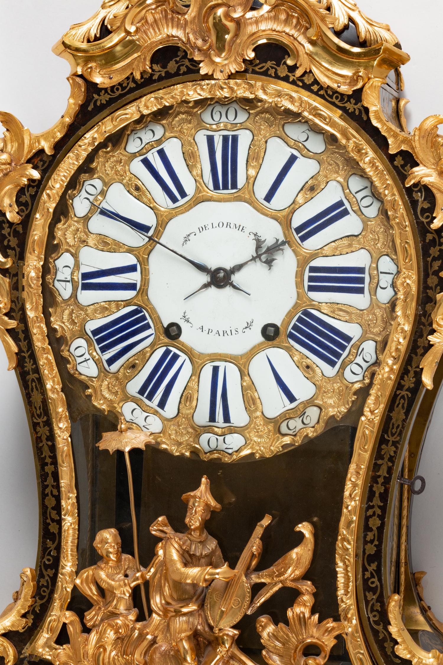 A Louis XV Style Boulle Bracket Clock and Bracket — THE DIAL INSCRIBED DELORME À PARIS, 19TH CENTURY
