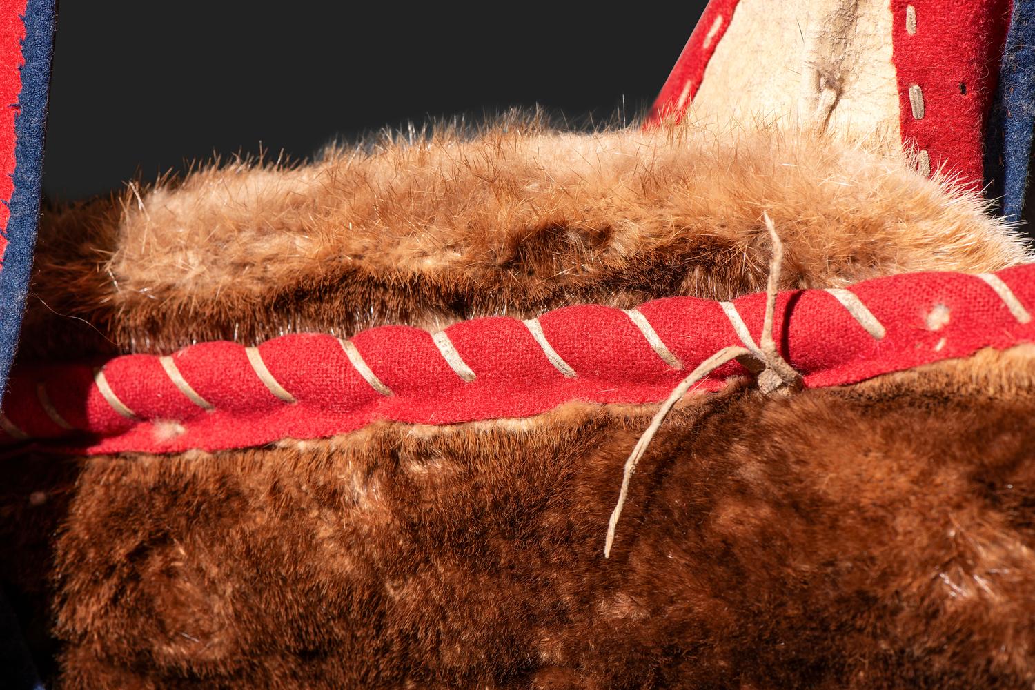 Nez Perce Beaded Otter Bowcase and Quiver, with Bow