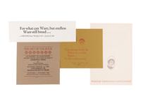 [BROADSIDES]. A group of 4 of Moser’s earliest printed broadsides from his Castalia Press. Comprising: