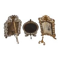 Five Victorian Cast Metal Mirrors