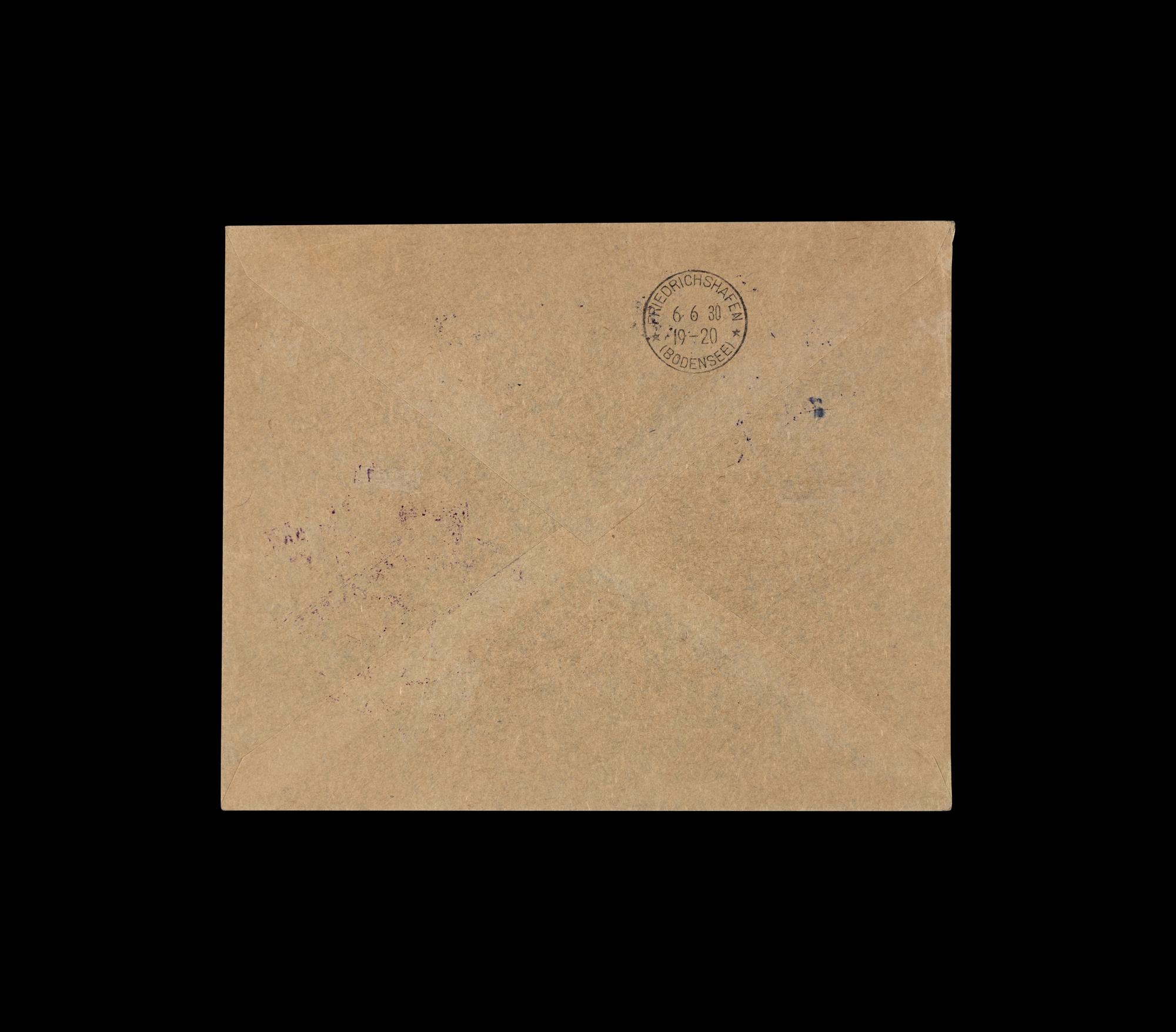 [FLIGHT COVER] BOLIVIA. 1930, May 14-June 6th, (SIEGER #60D; AAMC Z-110g-i).