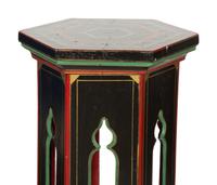 A Pair of Painted and Parcel Gilt Pedestals