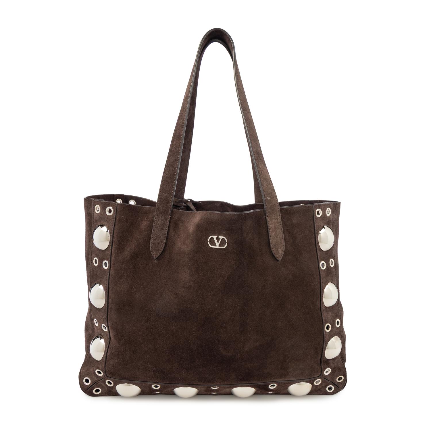 VALENTINO, NELLCOTE STUDDED SUEDE TOTE