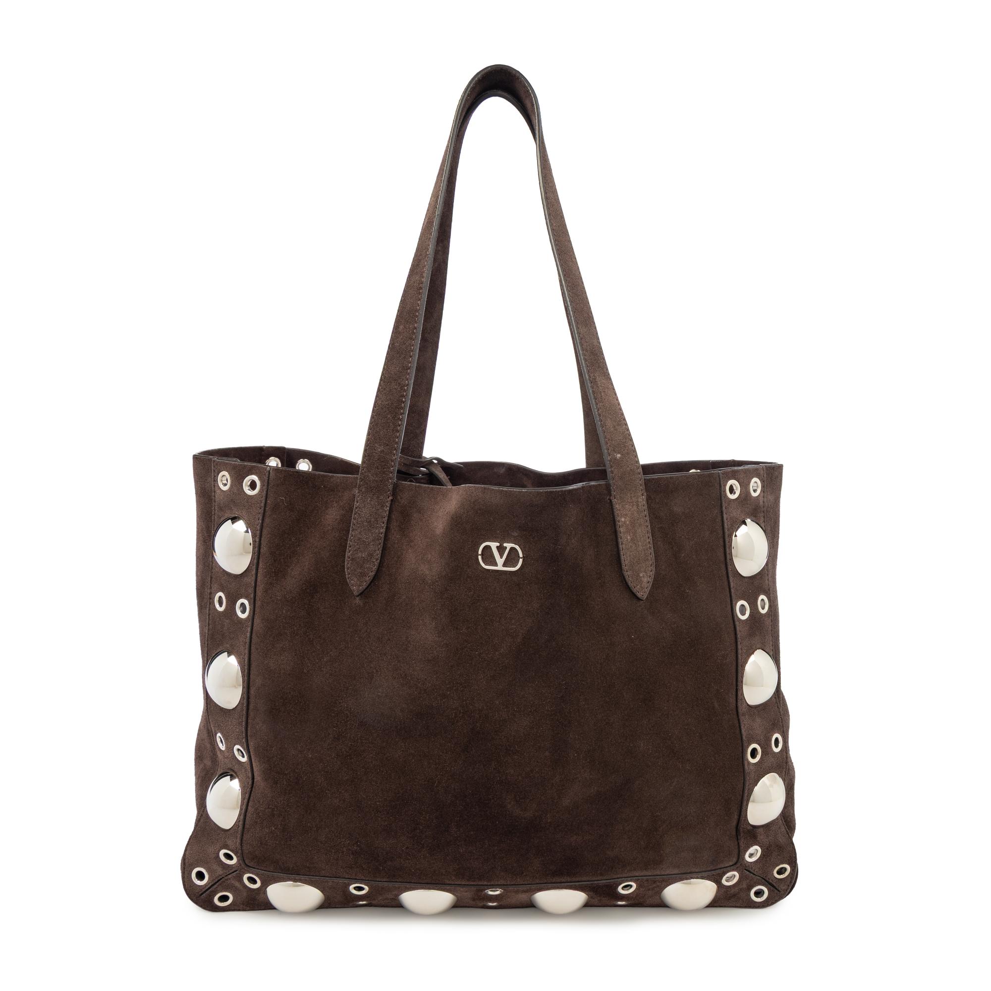 VALENTINO, NELLCOTE STUDDED SUEDE TOTE