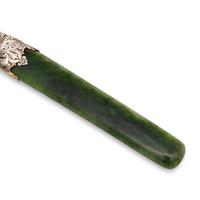 A Tiffany and Co. Silver Mounted Nephrite Page Turner