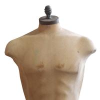 An Iron and Muslin Male Mannequin 26" W x 18" D x 67" H — United States, 20th Century