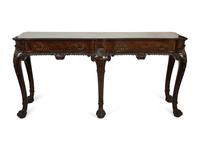 An Irish Chippendale Style Carved Mahogany Server — 20TH CENTURY