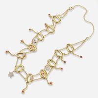 A 14K Yellow Gold and Gemstone Necklace