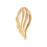 HENRY DUNAY, SET OF YELLOW GOLD AND DIAMOND BROOCHES