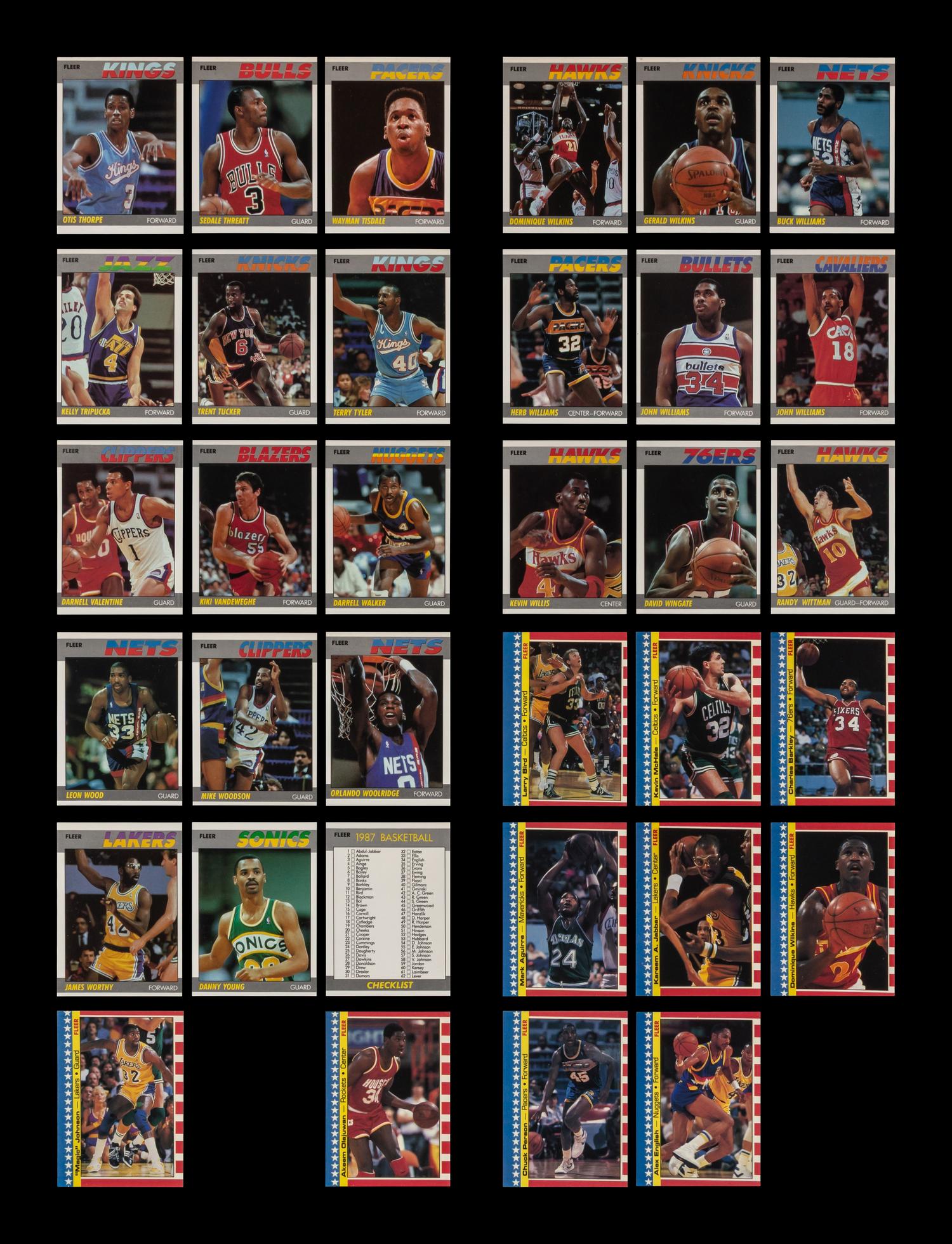 A Complete Set of 1987 Fleer Basketball Cards (132/132)