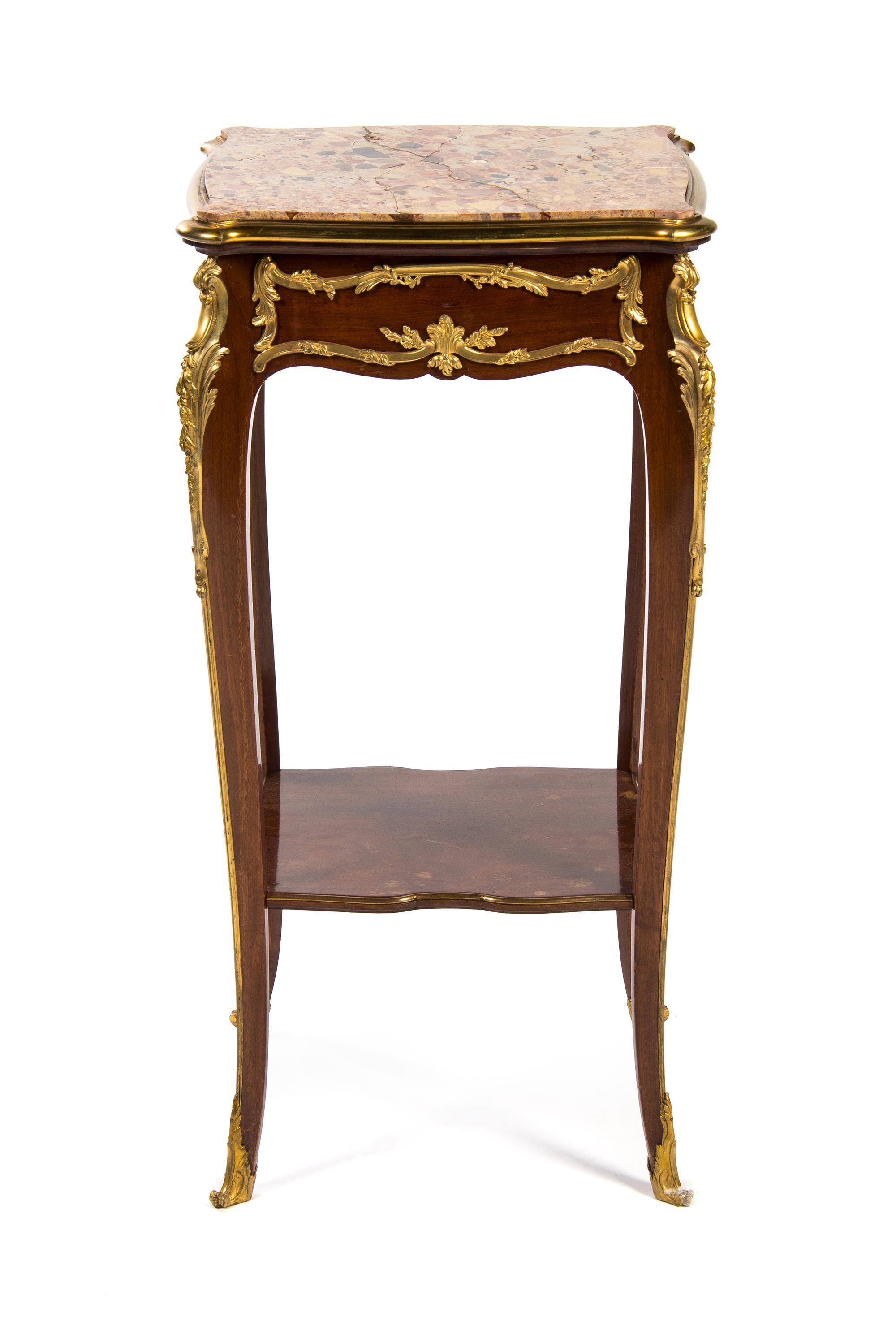 A Louis XV Style Gilt Bronze Mounted Table en Chiffonier, FRANCOIS LINKE, Height 29 1/2 x width 20 x depth 14 inches. — FRANCOIS LINKE,