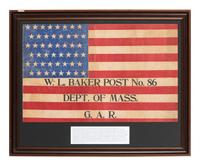 [FLAGS-CIVIL WAR] 48-star American flag identified to W.L. Baker Post, Dept. of Massachusetts, GAR.