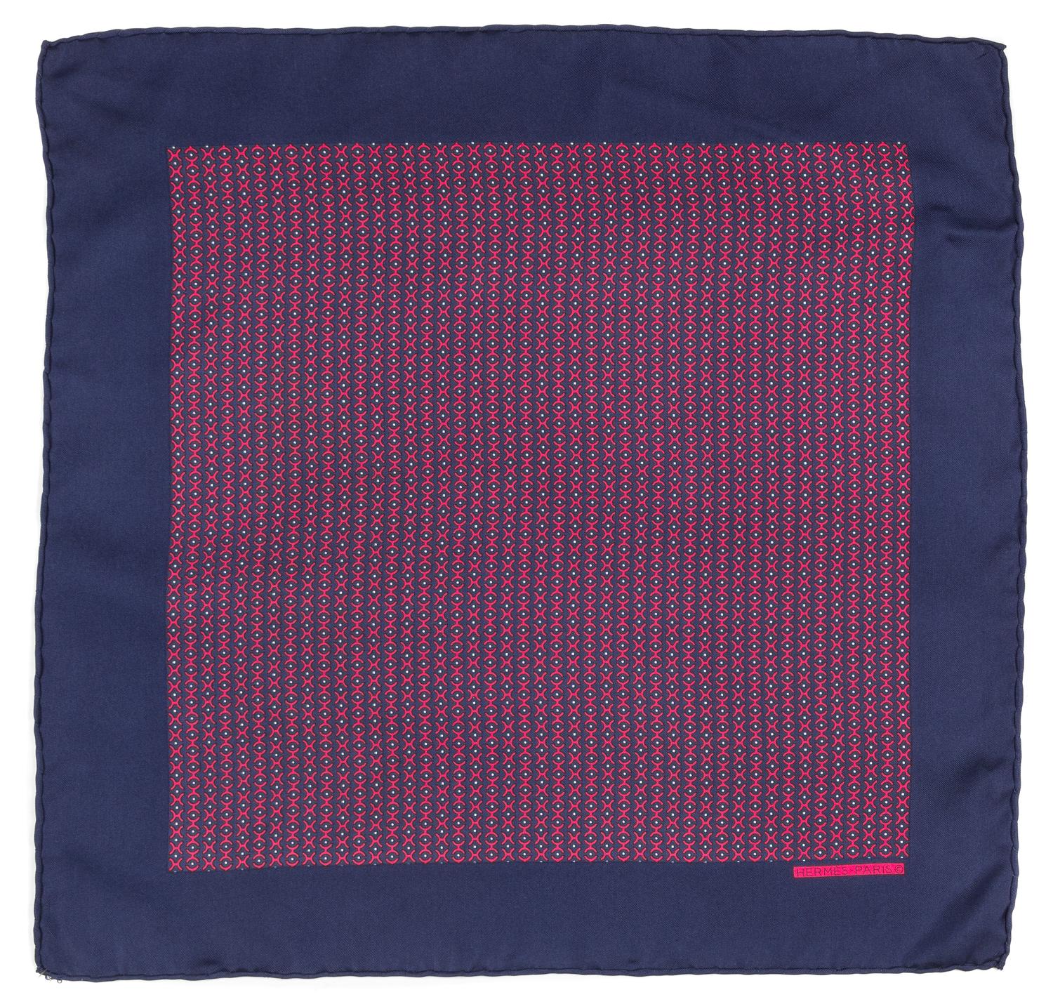 An Hermes Silk Pocket Square, 16" x 16"