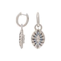 WHITE GOLD, DIAMOND AND SAPPHIRE EARRINGS