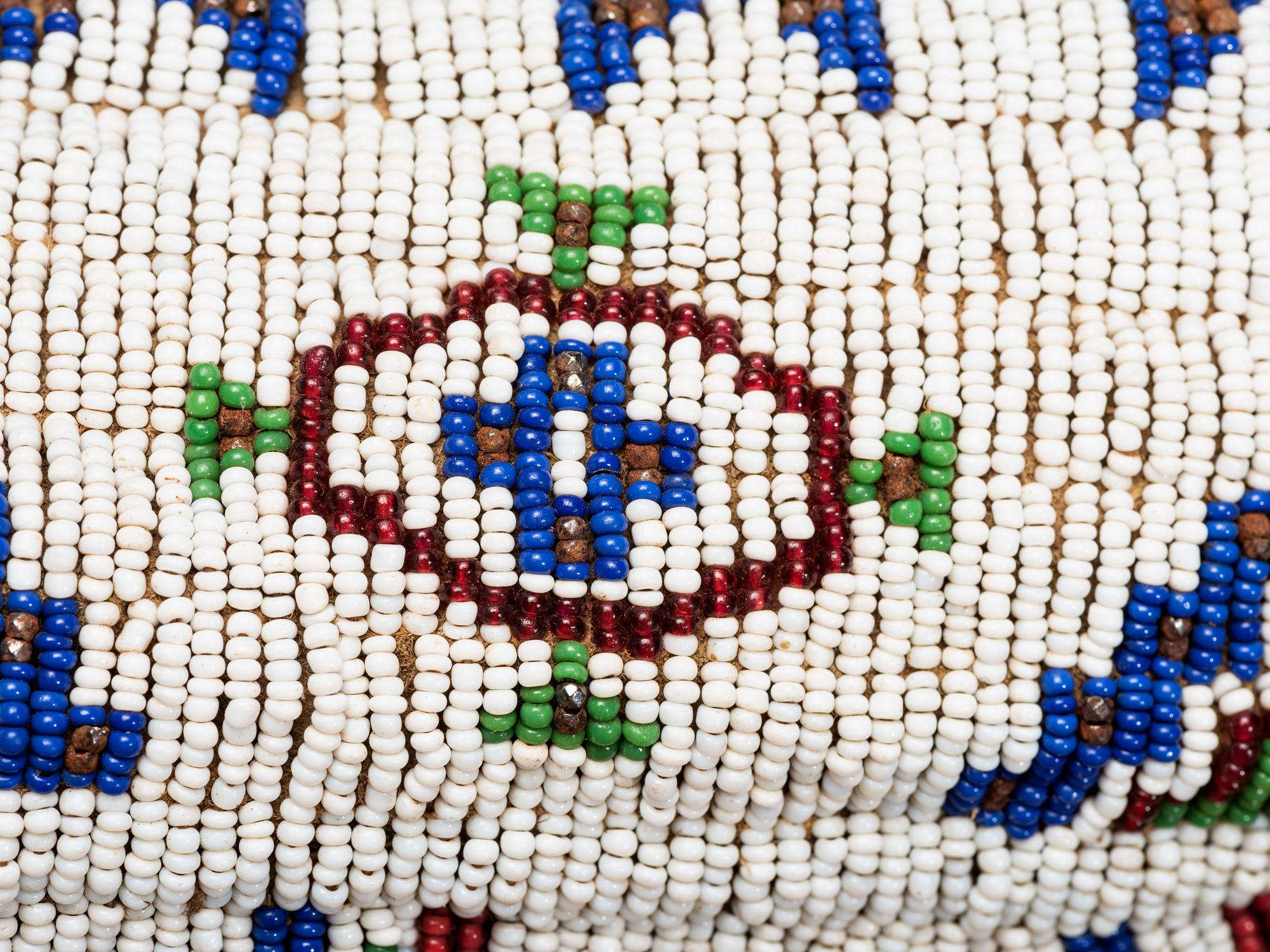 Sioux Fully Beaded Buffalo Hide Moccasins