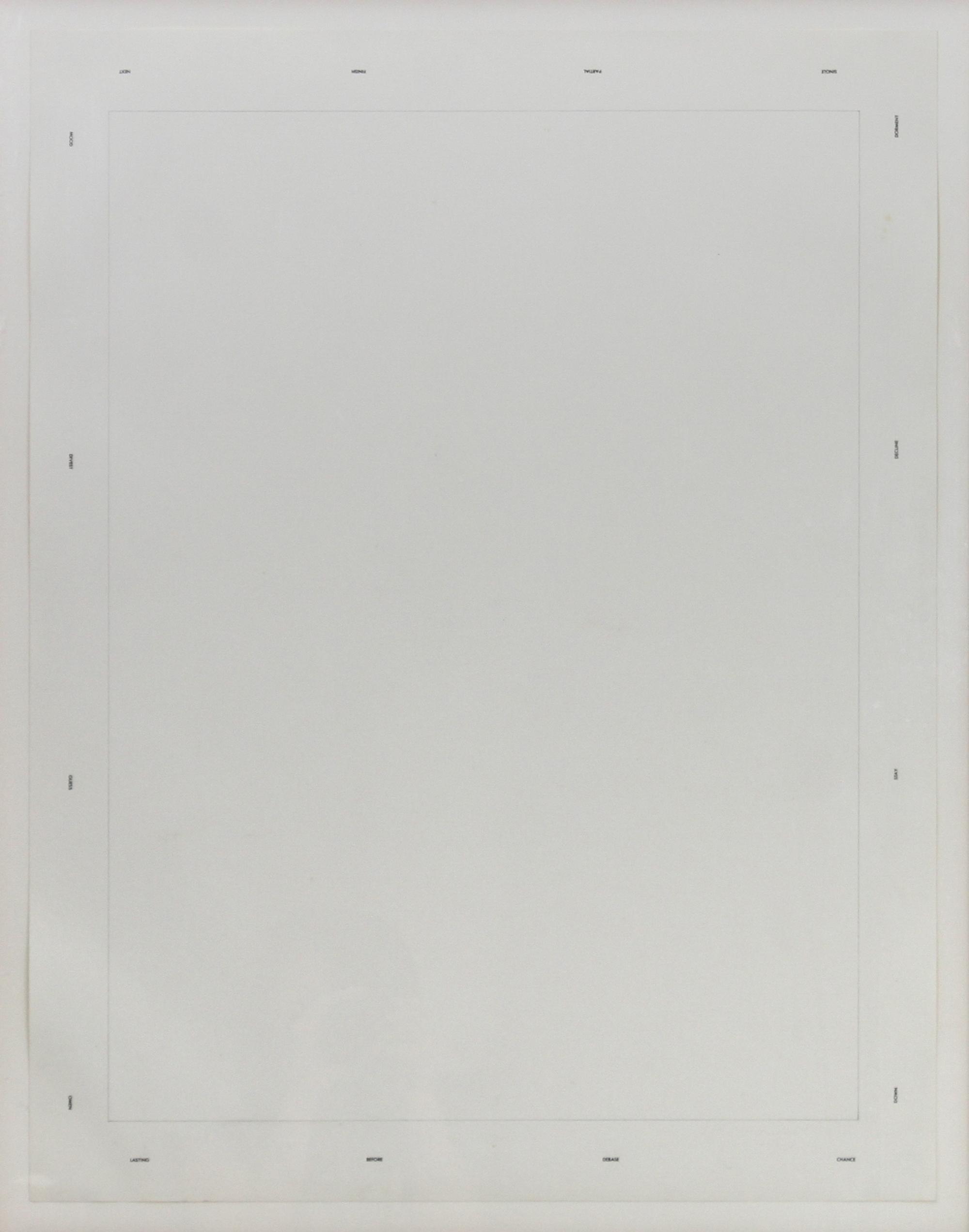 Robert Barry, (American, b. 1936), Untitled