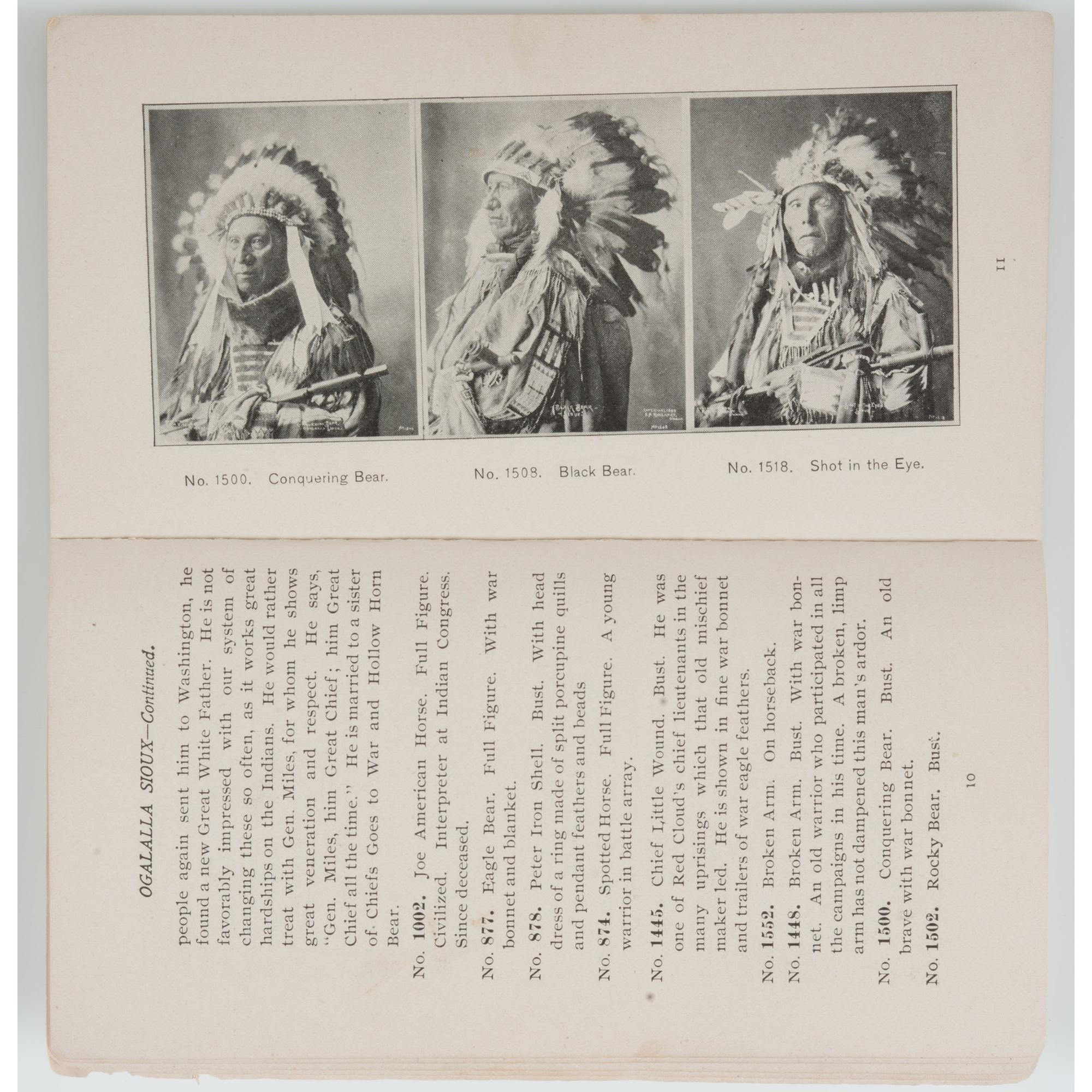 Scarce Catalogue of F.A. Rinehart's Photographs of American Indians