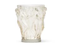 A Molded and Frosted Glass Bacchantes Vase