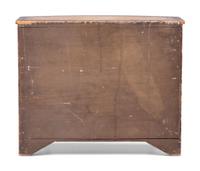 A Hepplewhite Bow Front Paint Decorated Miniature Chest