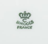 A Set of Six Limoges Porcelain Dessert Plates