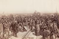 [Hill, Thomas (1829-1908)]. Mammoth albumen print of The Last Spike. 1881.