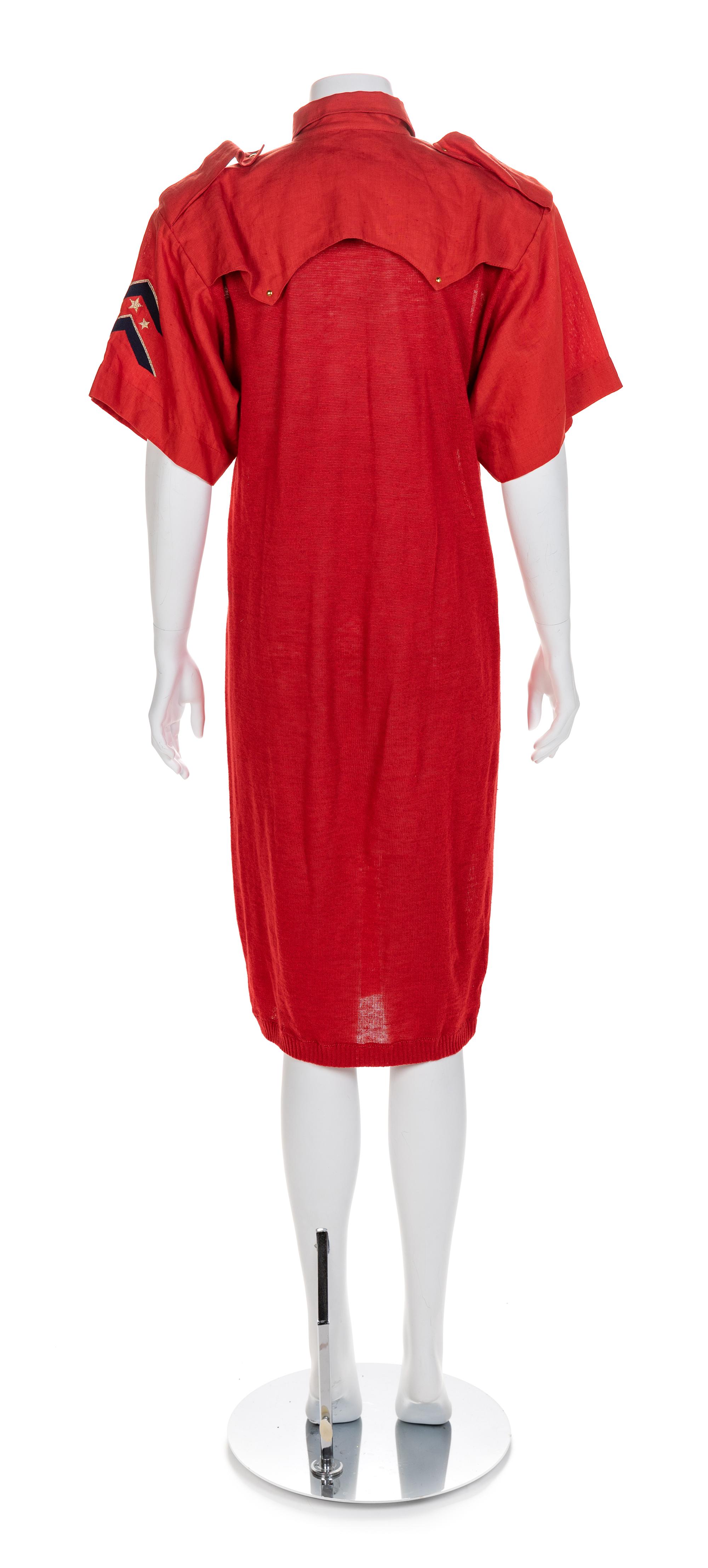 Claude Montana Knit Dress, 1970-80s