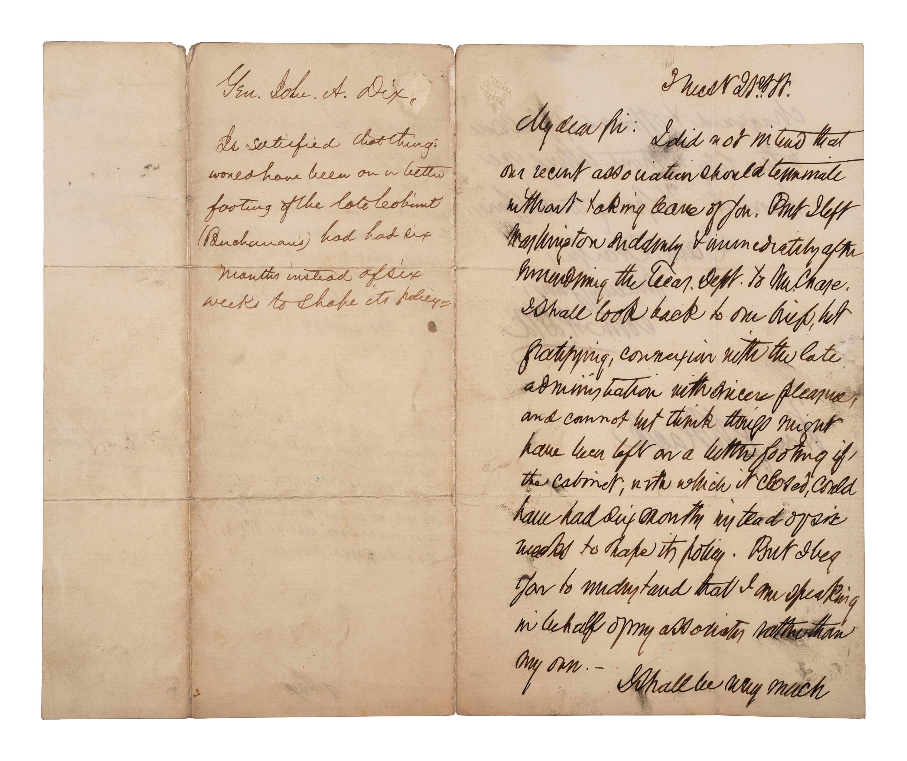 [CIVIL WAR]. A group of Civil War signatures highlighted by a signed CDV of Union General William F. Smith.