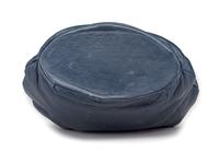 Navy Blue Leather Purse, with Sterling Silver Handle and Clasp