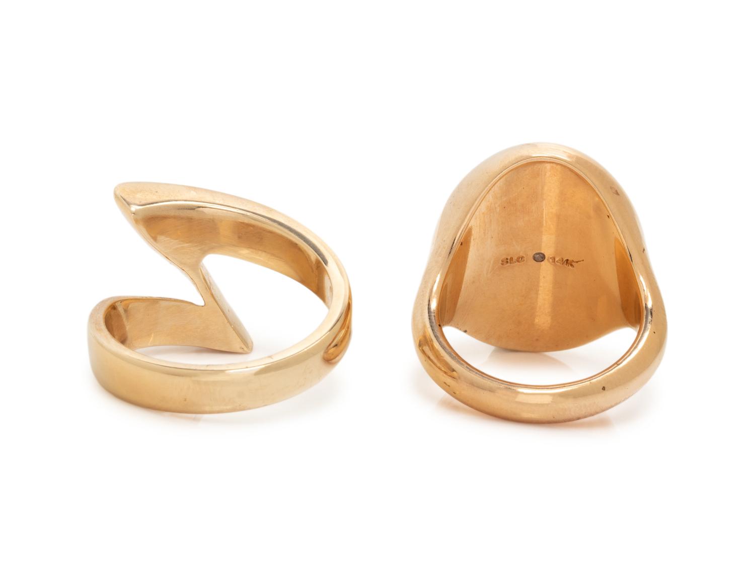 COLLECTION OF YELLOW GOLD RINGS
