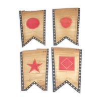 [CIVIL WAR]. A group of 21 Grand Army of the Republic Civil War Army Corps badge flags, 1870s to 1890s.