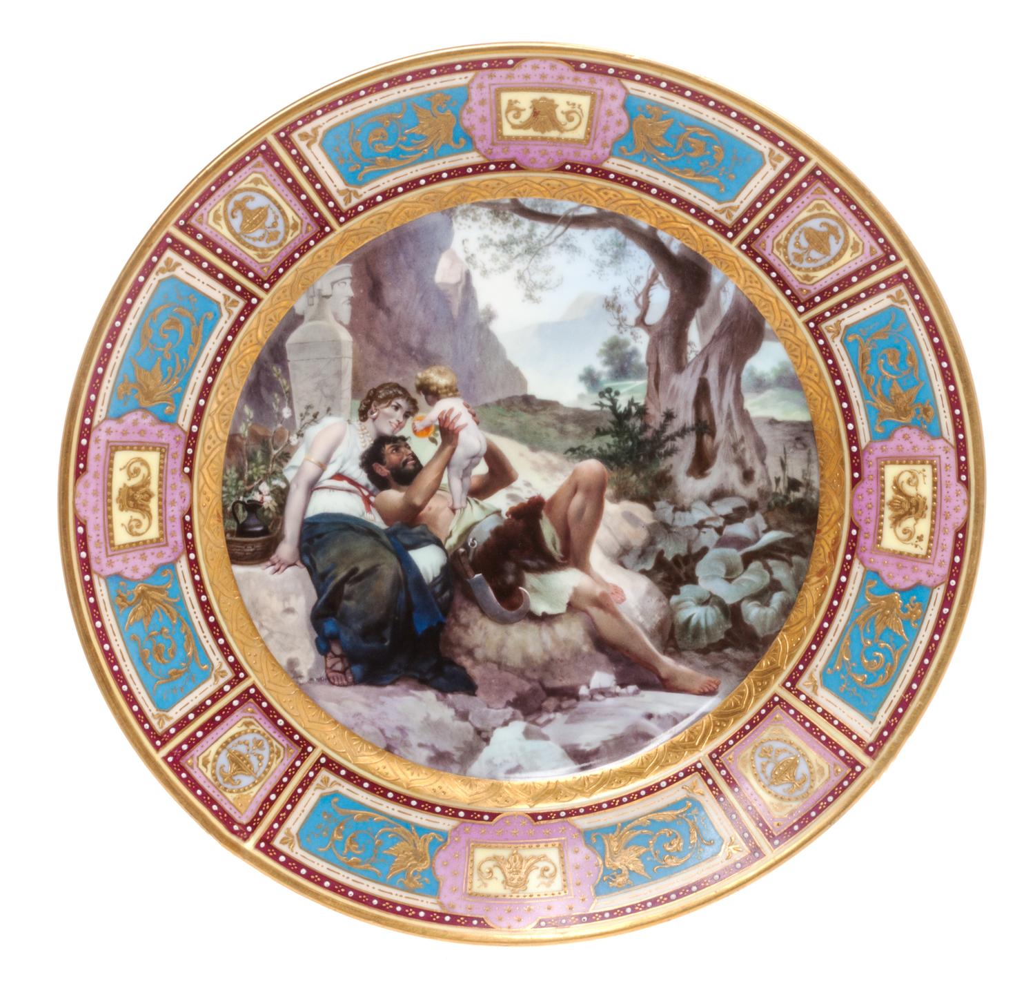 A Royal Vienna Cabinet Plate Diameter 9 1/2 inches.