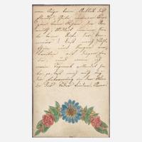 Two Fraktur drawings with Christian devotional text for the Sussel Family; 19th century