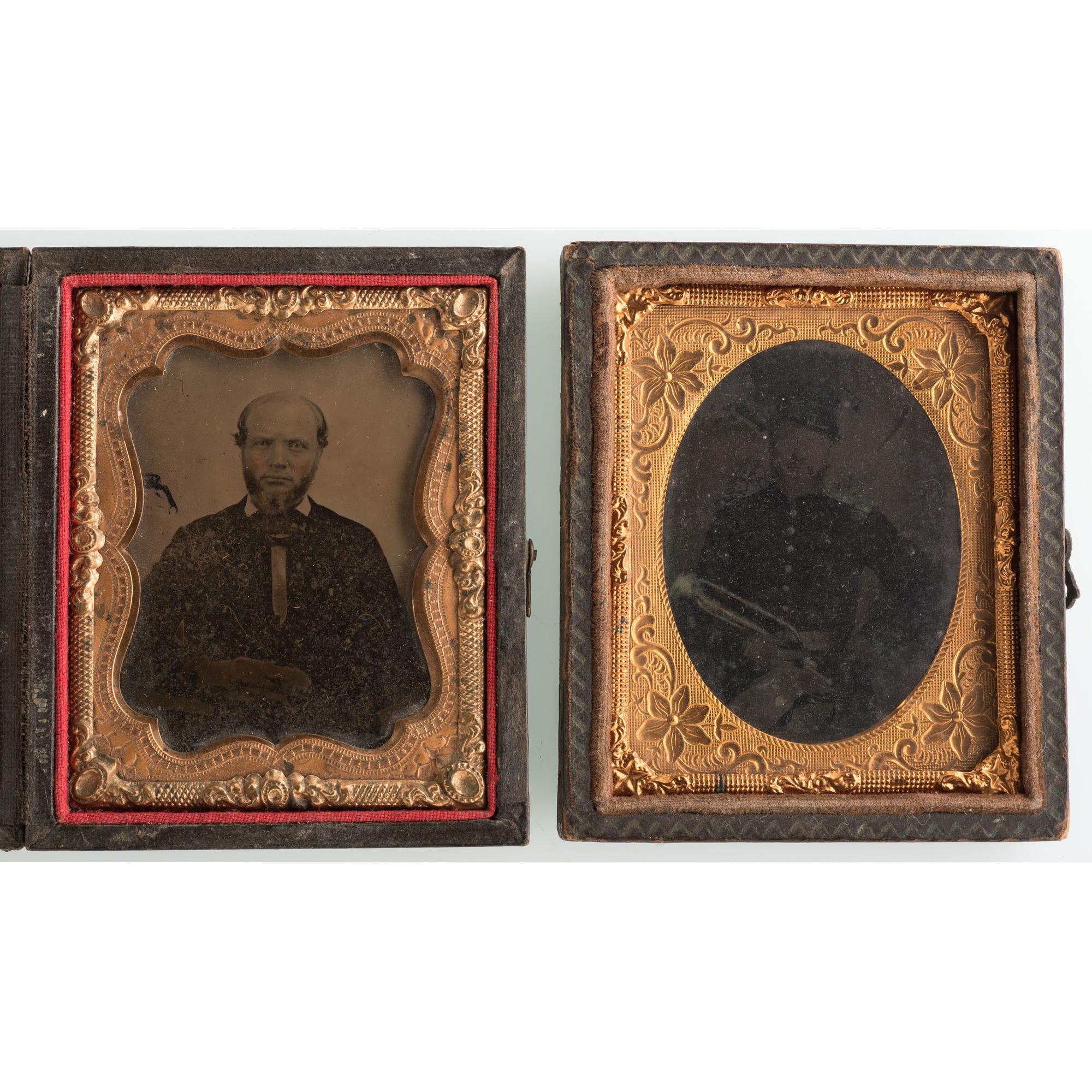 Private Jonas Shattuck, 26th Massachusetts Infantry, Five Tintypes Incl. Civil War-Date Portraits