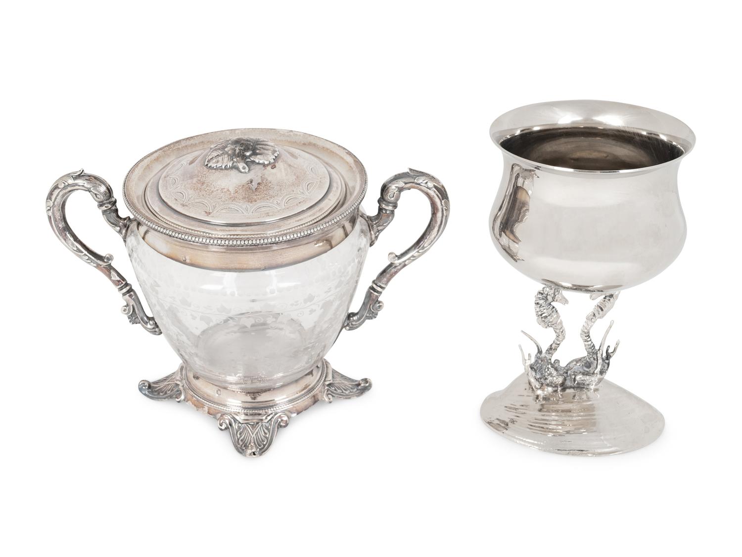 Two Silver Plate Table Articles — 19TH CENTURY