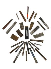 Collection of Jesse Monongya's Personal Silver Stamps, and Hand Tools