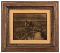 CURTIS, Edward S. (1868-1952), photographer. The Three Chiefs-Piegan .