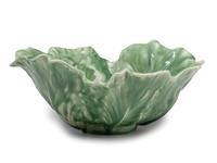 A Rookwood Pottery Celadon Glaze Cabbage Leaf Bowl