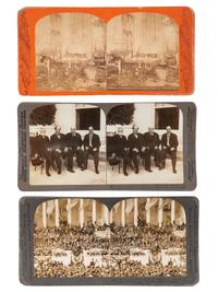 [EARLY PHOTOGRAPHY]. A group of approx. 95 stereoviews highlighted by images of US presidents, views in and around Washington, DC and Mount Vernon, and African American and female subjects.