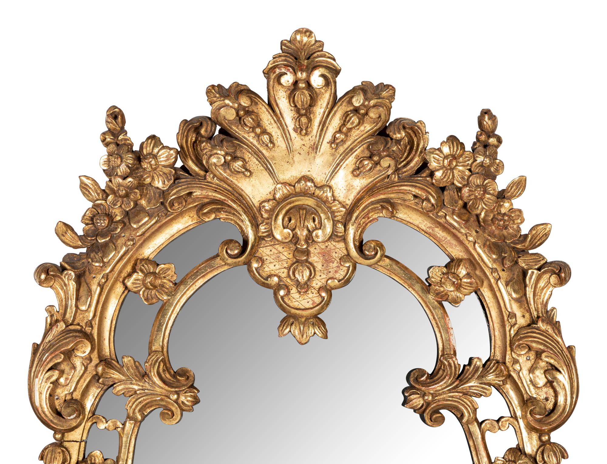 A Louis XV Style Giltwood Pier Mirror