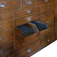 A Double Sided Store Counter 114.5" W x 40" D x 37" H — Czech Republic, 20th Century