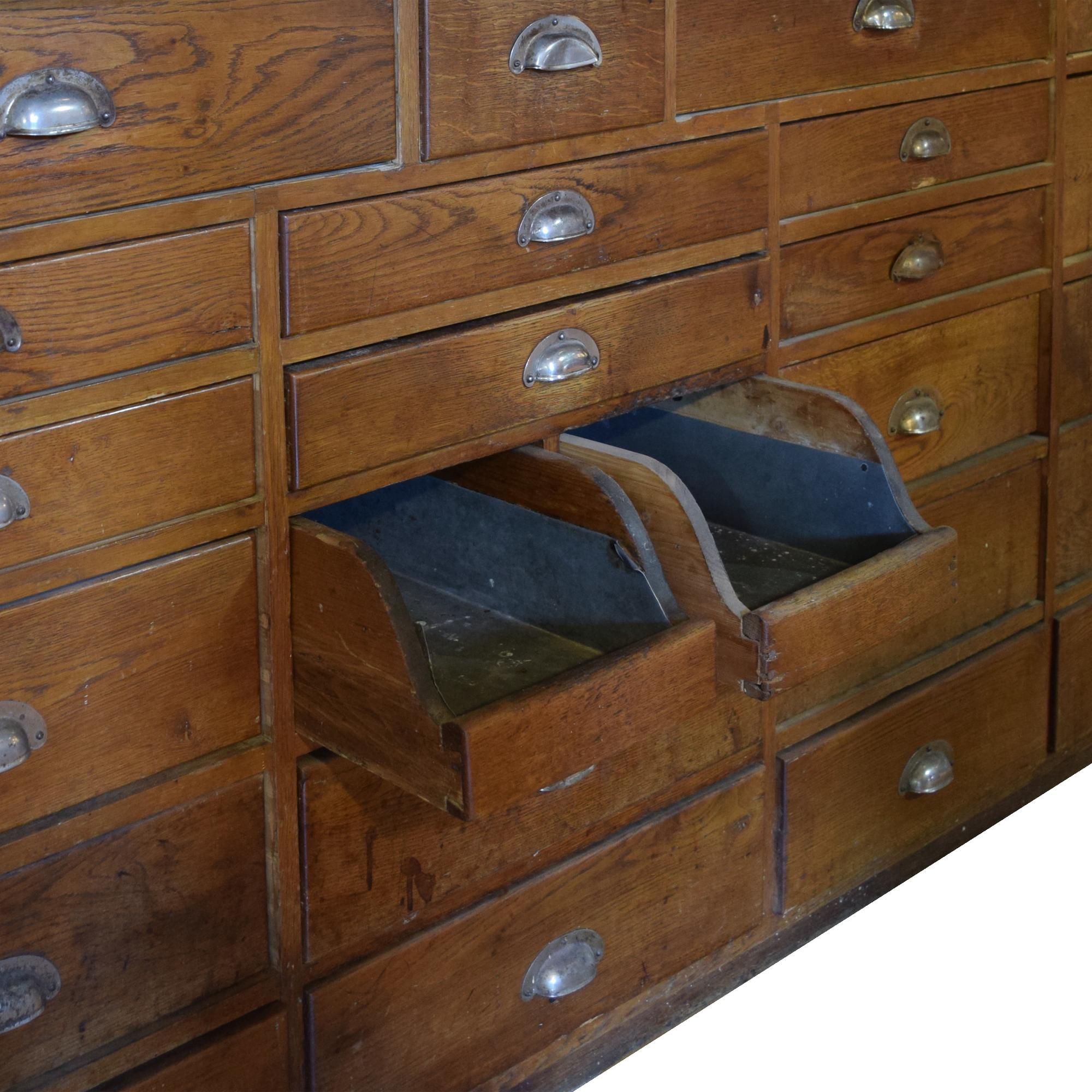 A Double Sided Store Counter 114.5" W x 40" D x 37" H — Czech Republic, 20th Century