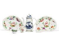 A Group of English Soft-Paste and German Hard-Paste Porcelain Table Articles