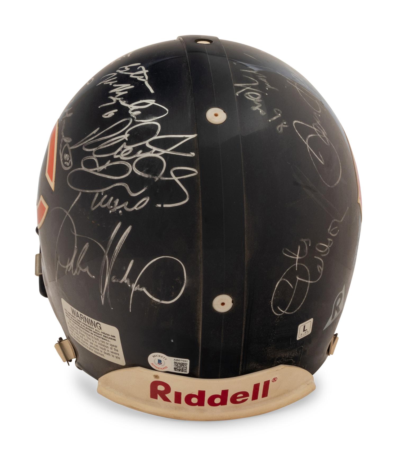 A 1980s Chicago Bears Signed Autograph Full Size Helmet (Beckett Authentication Services BAS Certified),